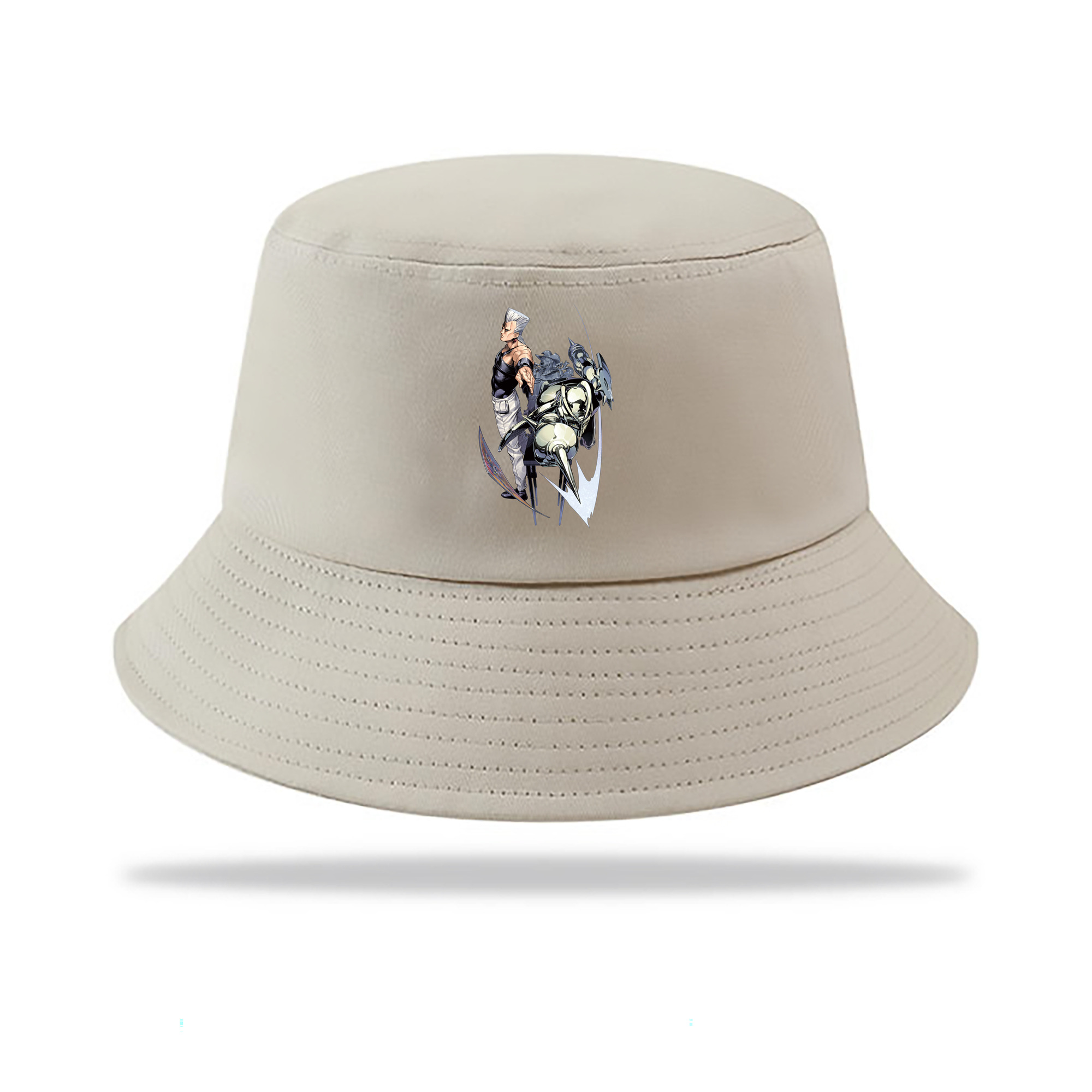 （画像用） ジョジョの奇妙な冒険 ジャン＝ピエール?ポルナレフ JoJo's Bizarre Adventure Jan Pierre Polnareff アウトドア日除けバケットハット